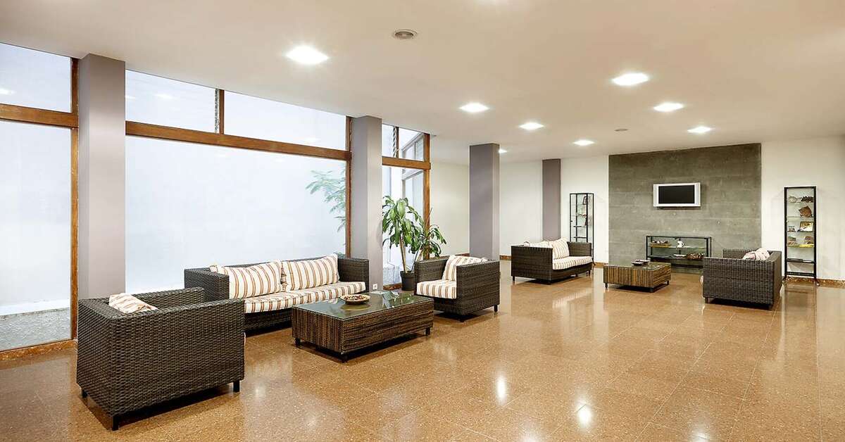 Een foto van het interieur van Hotel Faycan