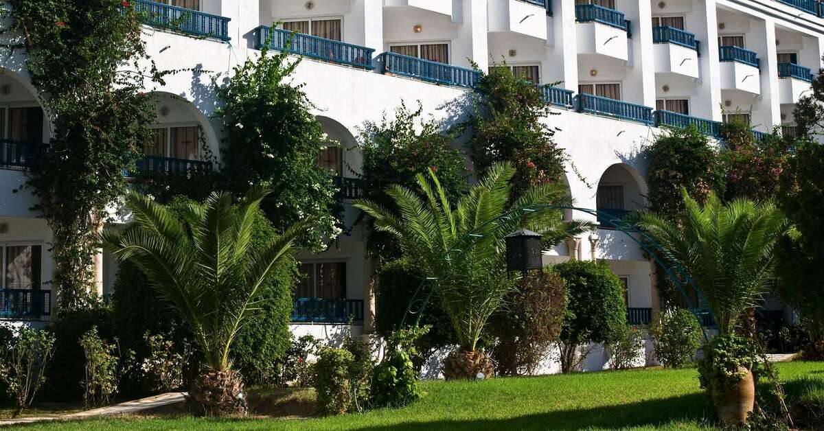 Ein Foto von der Terrasse im Riviera Resort