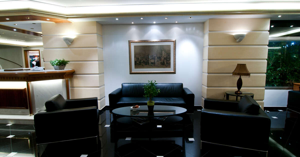 Een foto van het interieur van Oasis Hotel Appartementen