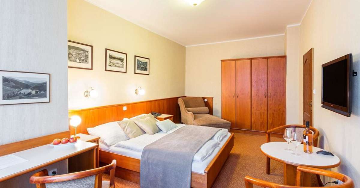 Een foto van een overzicht van Hotel Snezka