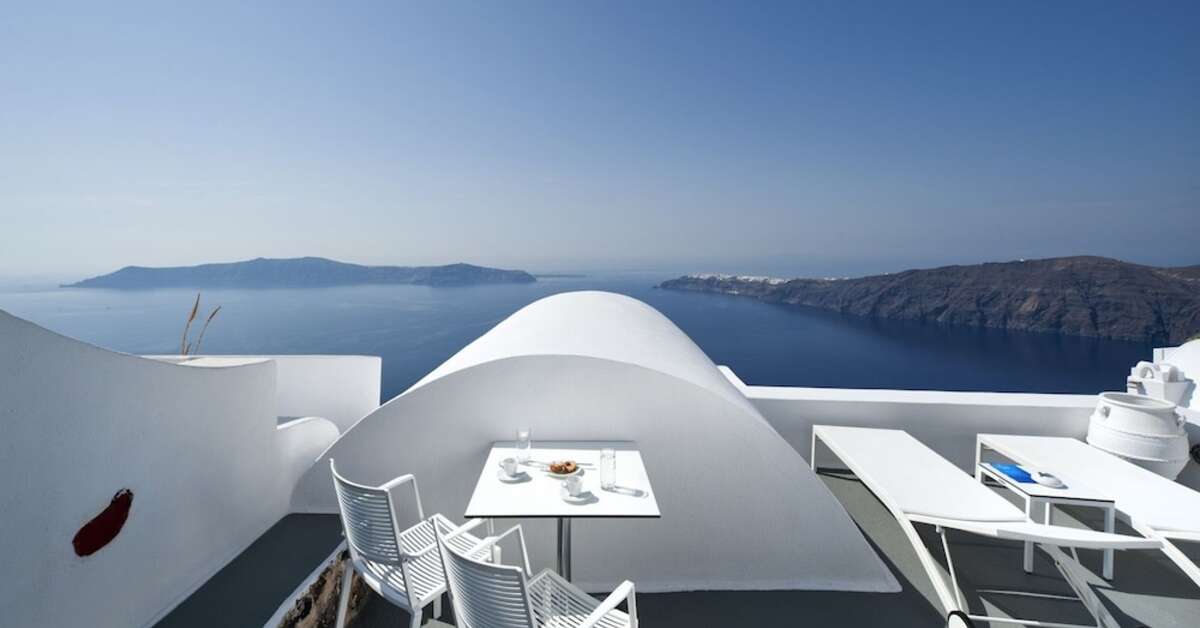 Ein Foto von der Terrasse im Regina Mare