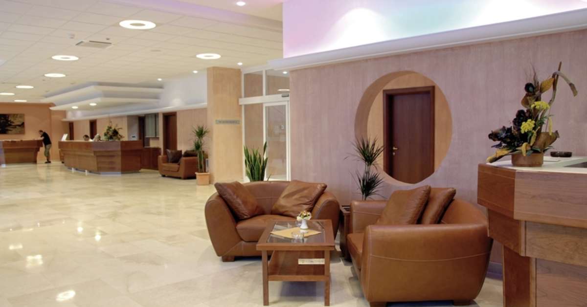 Een foto van het interieur van Hotel Marina