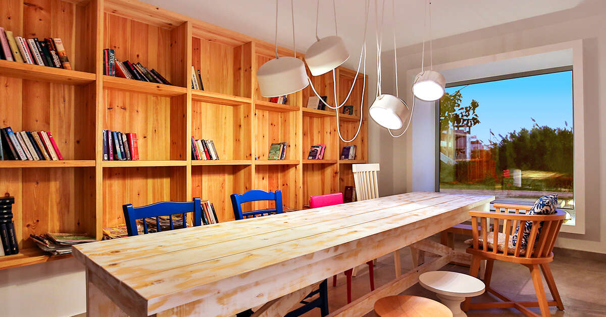 Een foto van het interieur van Orion Hotel Faliraki