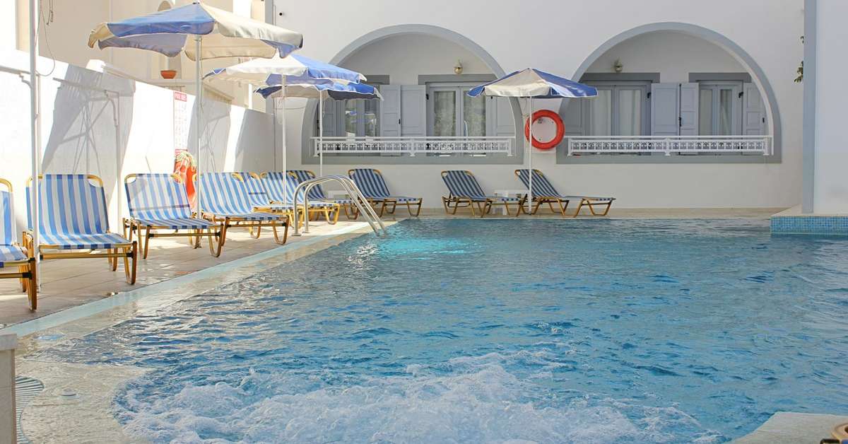 Een foto van het strand bij Hotel Glaros
