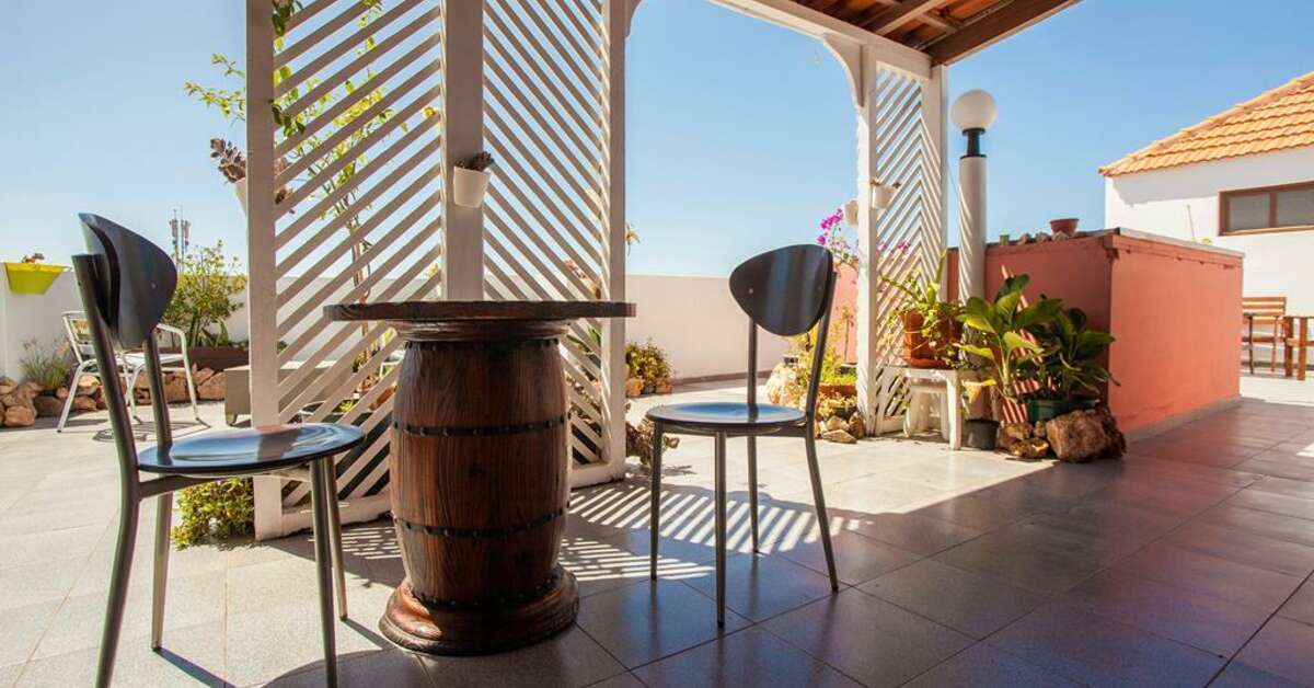 Een foto van het terras bij Hotel Central Sal