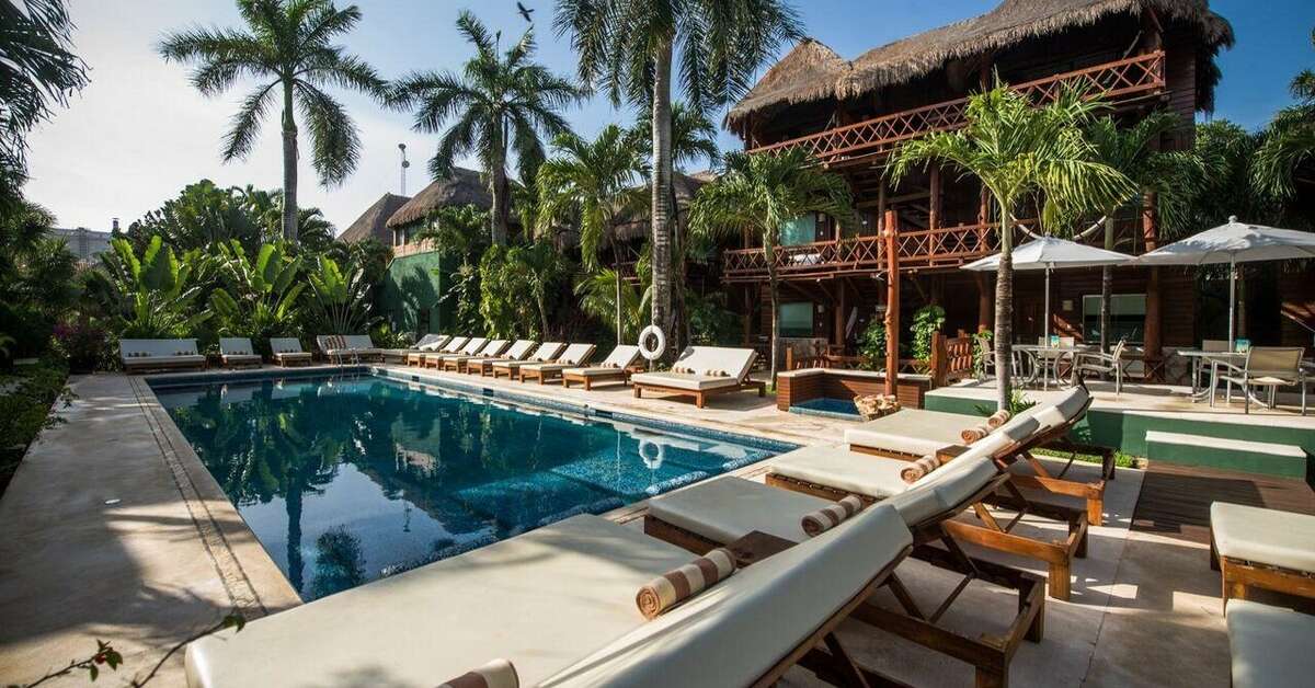 Een foto van het zwembad bij Hotel Boutique Magic Blue