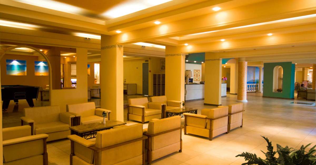 Een foto van het interieur van Potamaki Beach Hotel