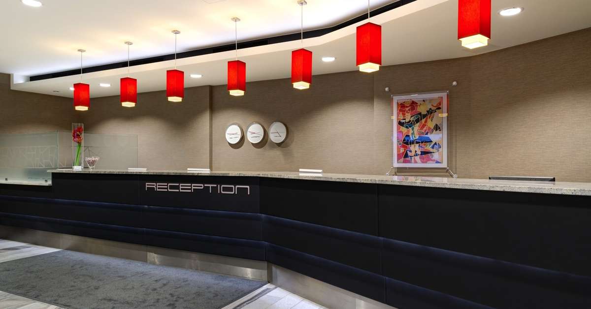 Een foto van het interieur van Hotel Metropol