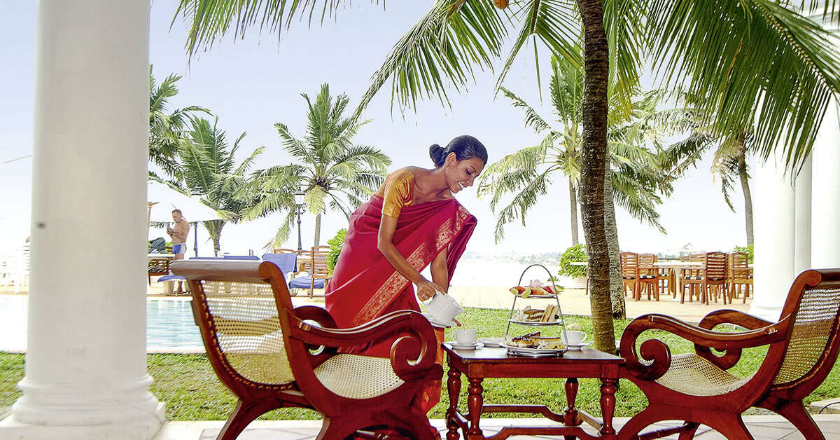 Een foto van het terras bij Mount Lavinia