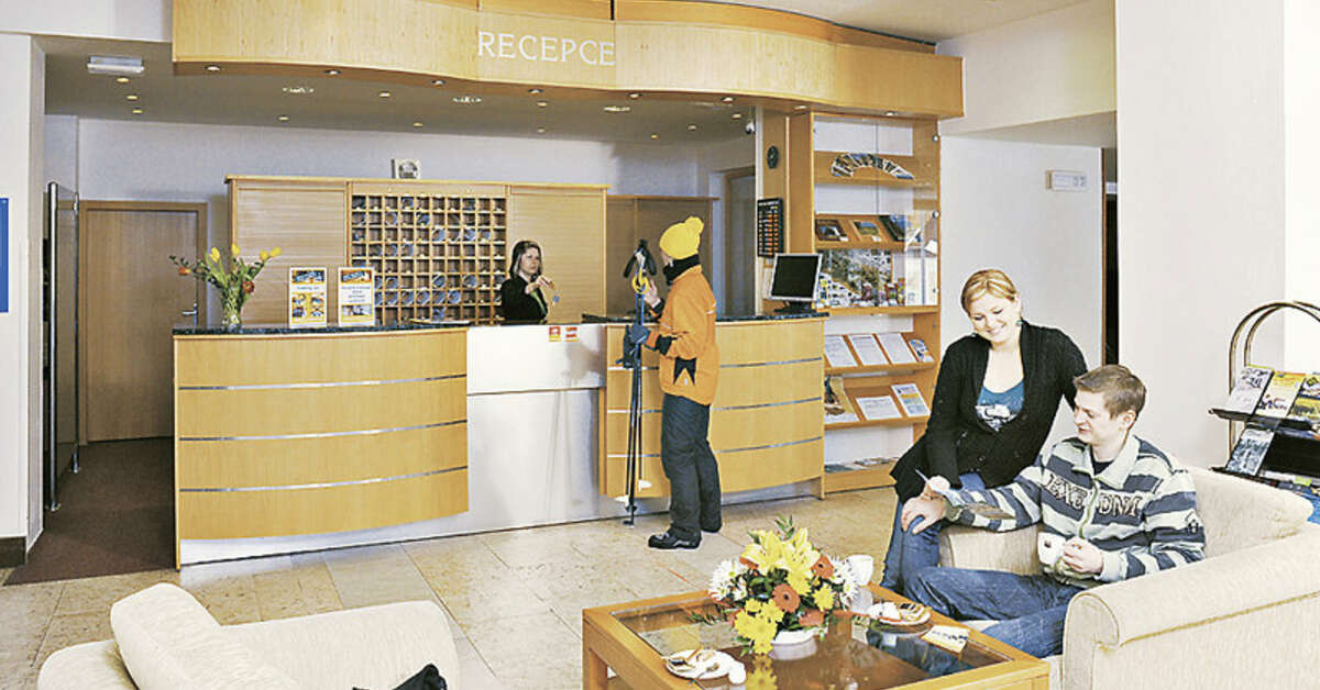 Een foto van het interieur van Hotel Srni