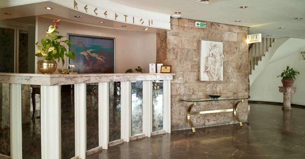 Een foto van het interieur van Ilisia Hotel
