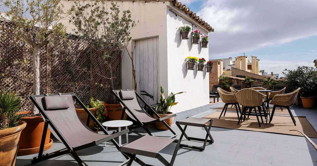 Een foto van het terras bij Posada Terra Santa