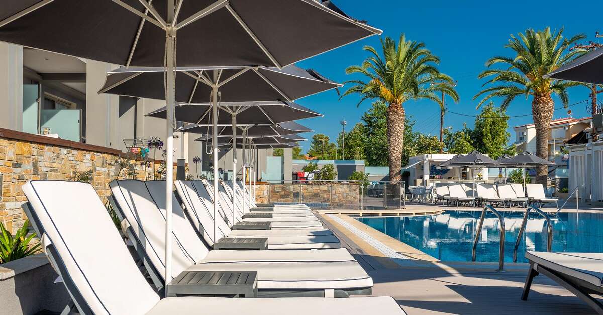 Een foto van het zwembad bij Dionysos Hotel & Studios