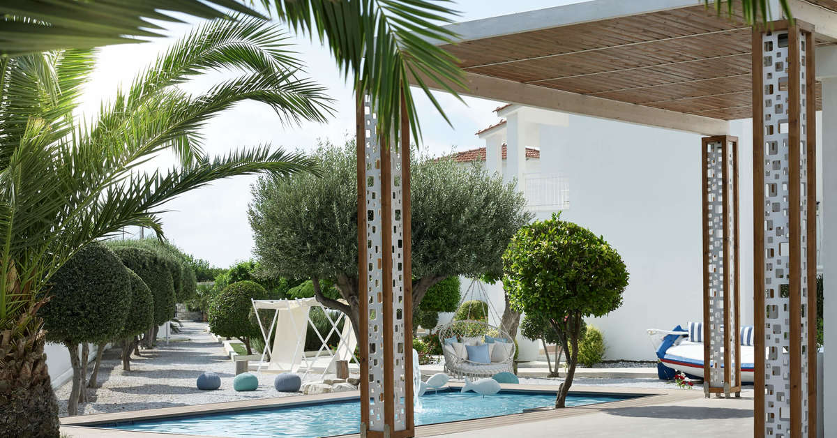 Een foto van het terras bij Fito Aqua Bleu Resort