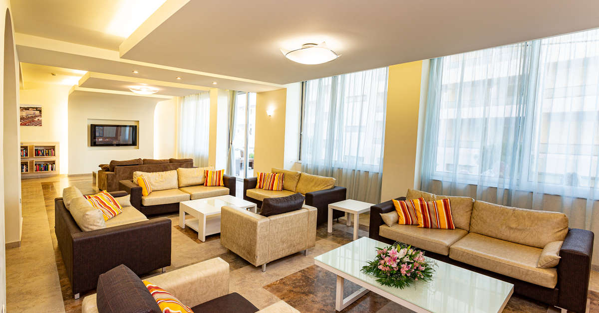 Een foto van het interieur van Rhodos Horizon Blu