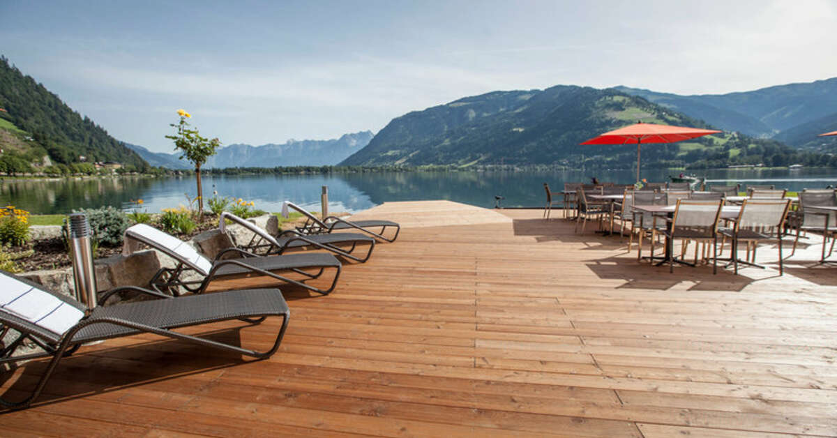 Een foto van het terras bij Seehotel Freiberg