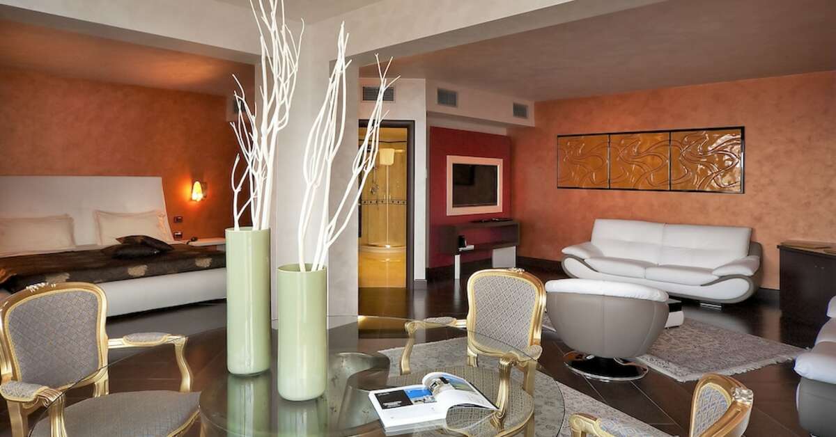 Een foto van het interieur van Grand Hotel Minareto