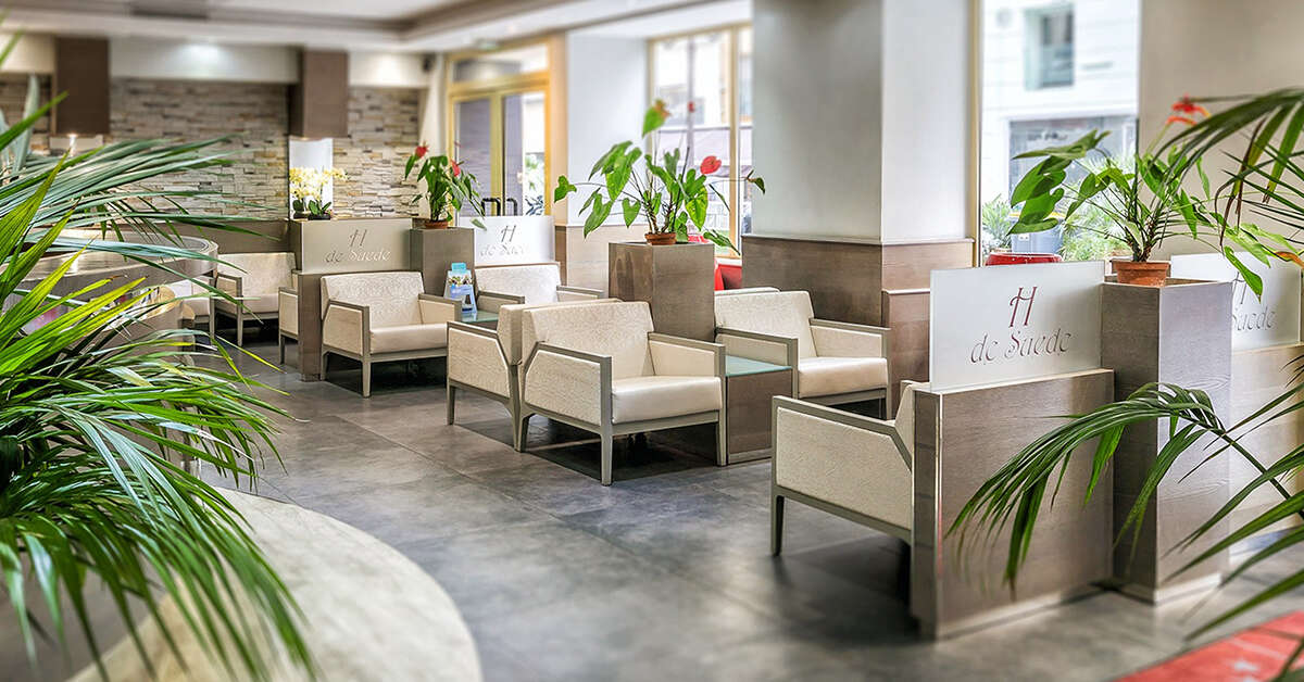 Een foto van het interieur van Hotel de Suede
