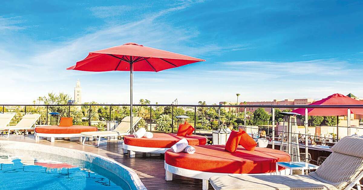 Een foto van het zwembad bij Nobu Hotel Marrakech