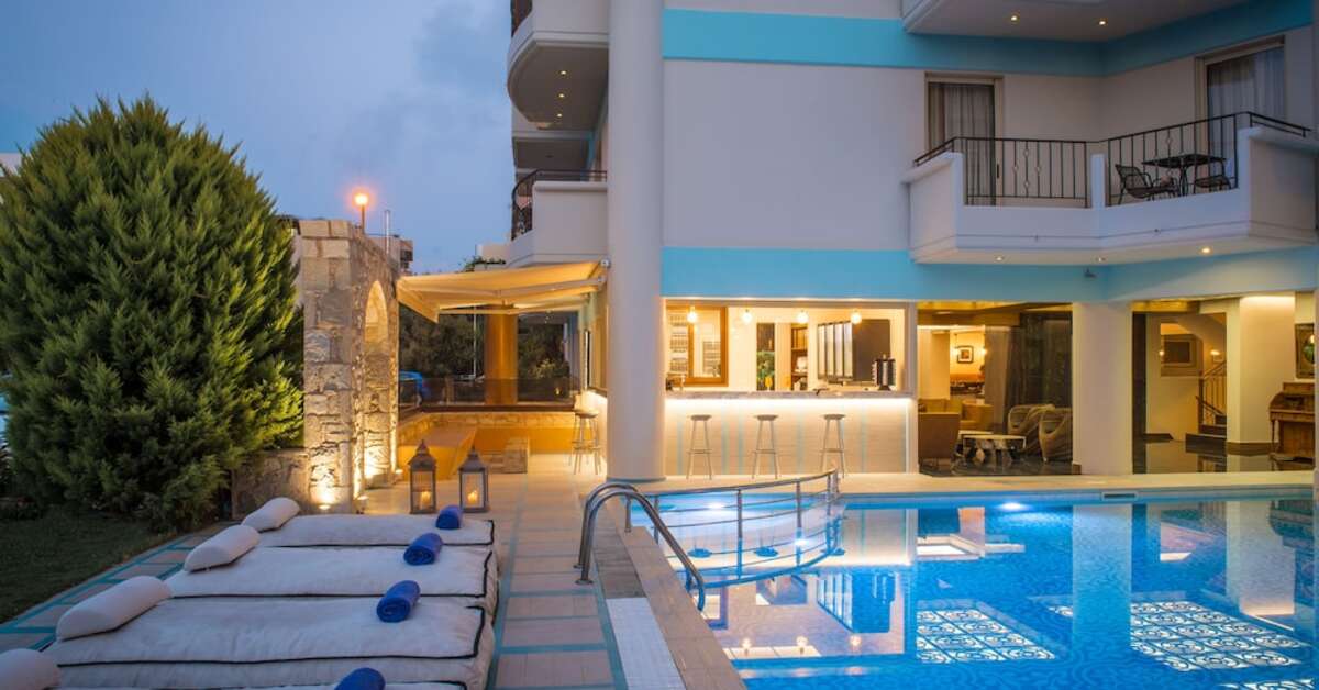 Ein Foto vom Pool im Anesis Blue Boutique