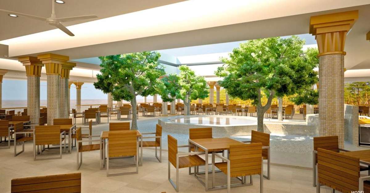Een foto van het terras bij Barcelo Concorde Green Park Palace