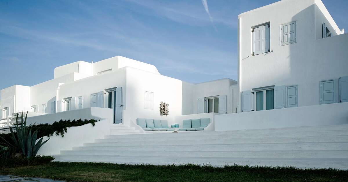 Een foto van de buitenkant van Mykonos Bay Hotel