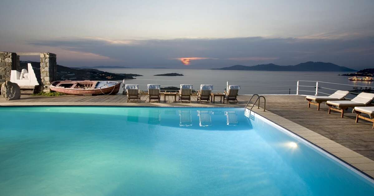 Ein Foto vom Pool im Tharroe of Mykonos Hotel