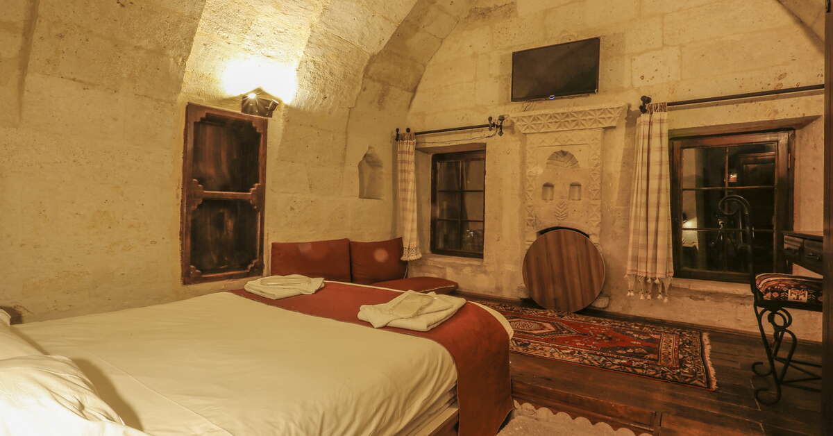 Ein Foto Harkasos Cave Hotel