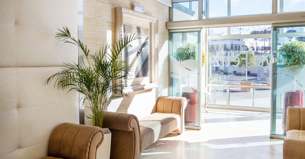 Een foto van het interieur van Playa Feliz