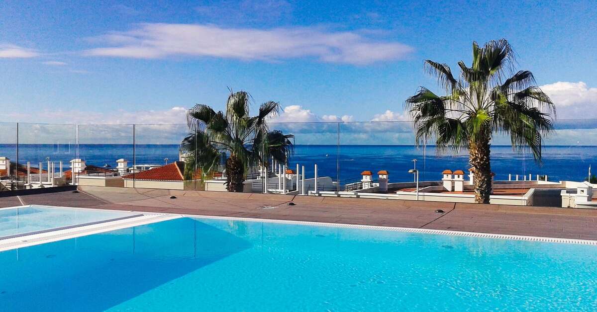 Ein Foto vom Pool im Hotel Colon Guanahani