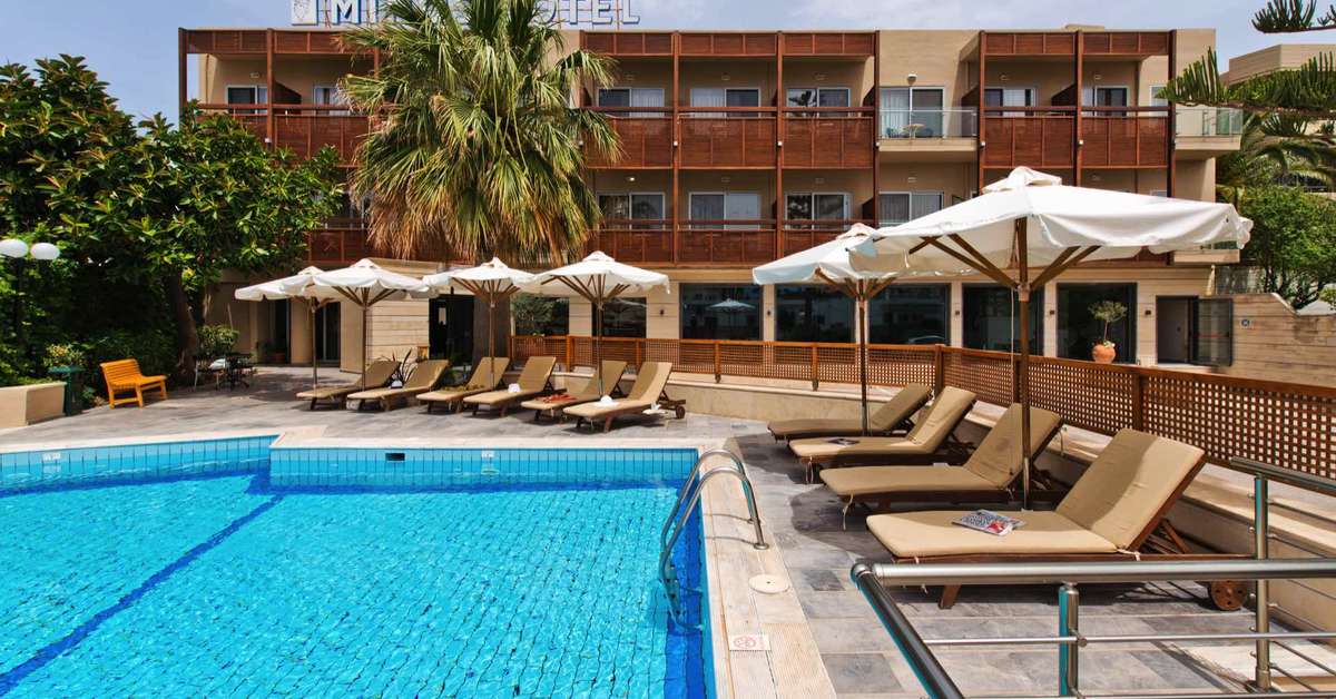 Ein Foto von einer Übersicht des Minos Hotel