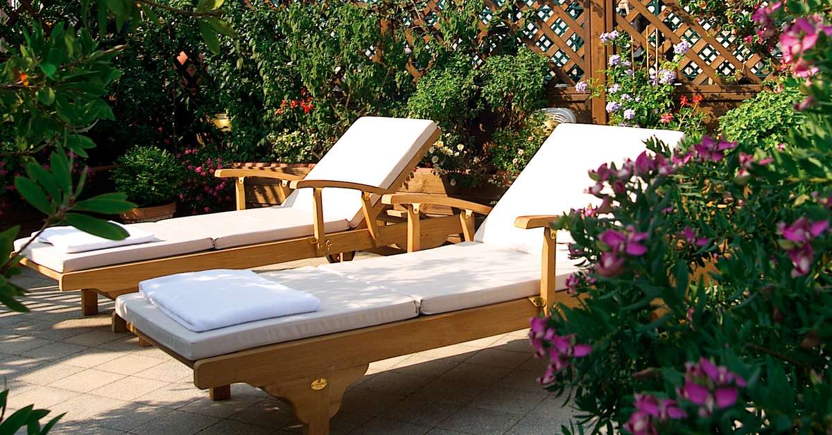Ein Foto von der Terrasse im Hotel Marcella Royal