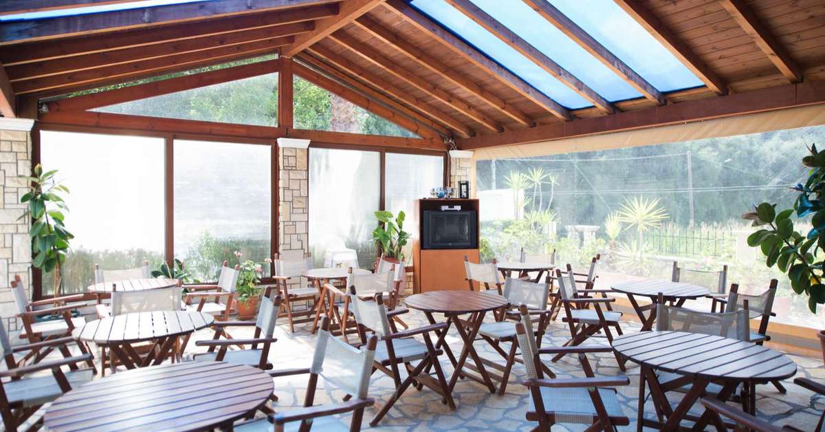 Ein Foto von der Terrasse im Villa Violetta