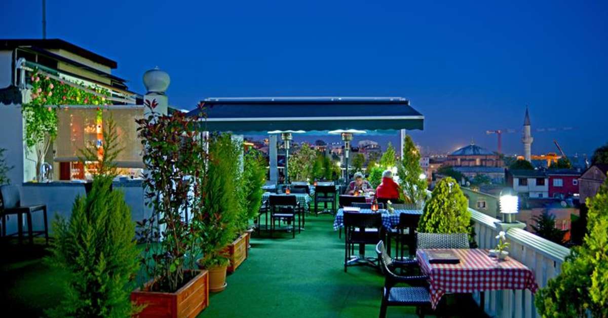 Een foto van het terras bij Antea Palace Hotel & Spa