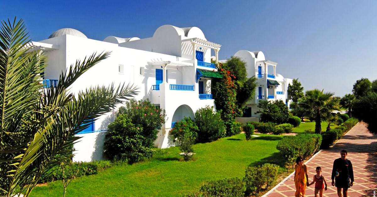 Een foto van de buitenkant van Club Salammbo Hammamet