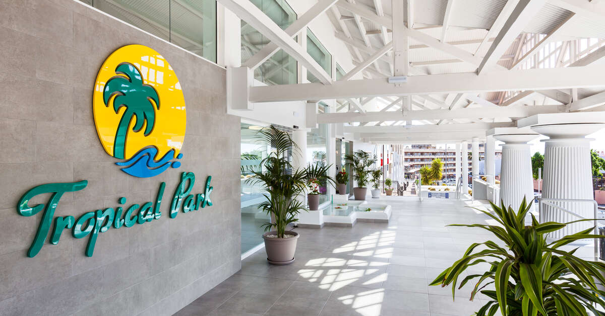 Een foto van het interieur van Tropical Park Appartementen