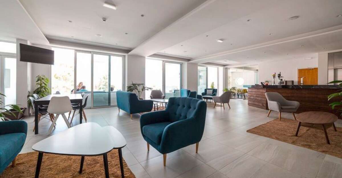 Een foto van het interieur van Hotel Mimosa Beach