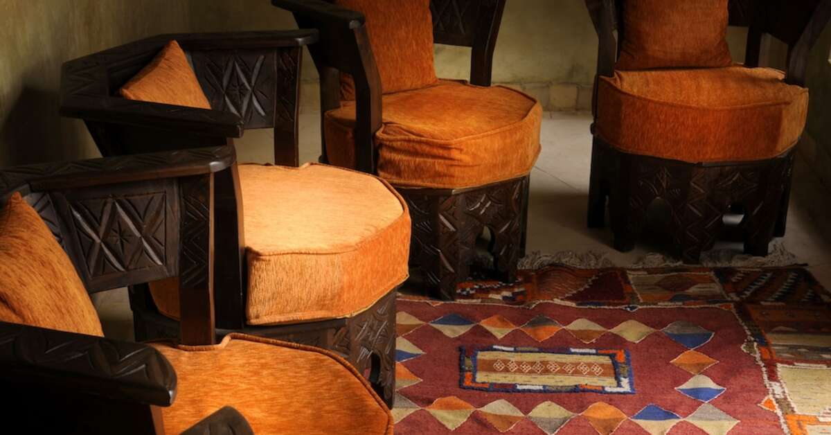 Een foto van het interieur van Riad Les Hibiscus