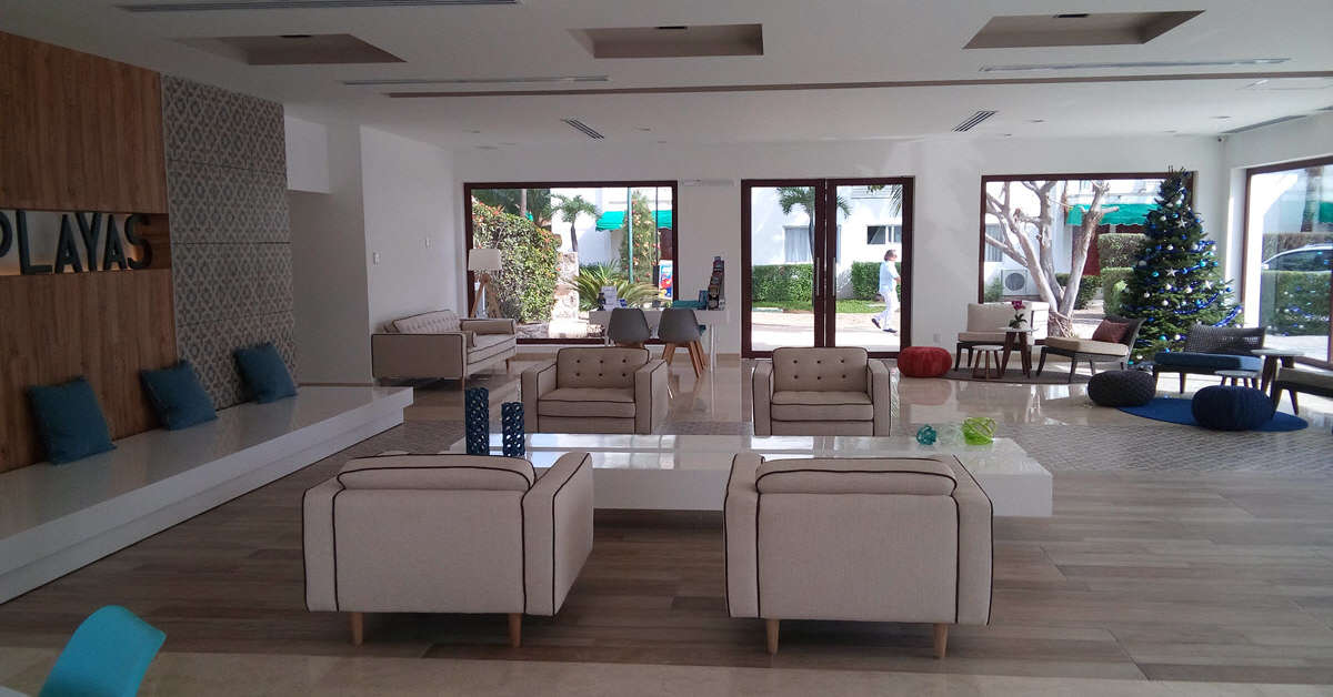 Een foto van het interieur van Dos Playas Faranda