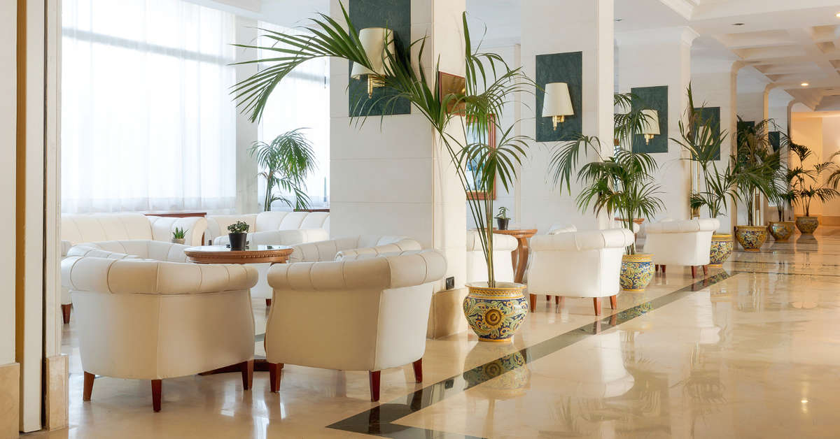 Een foto van het interieur van Hotel Nettuno