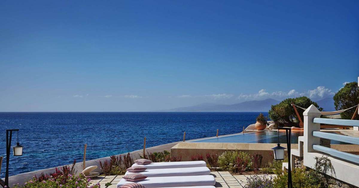 Een foto van de buitenkant van Belvedere Hotel Mykonos