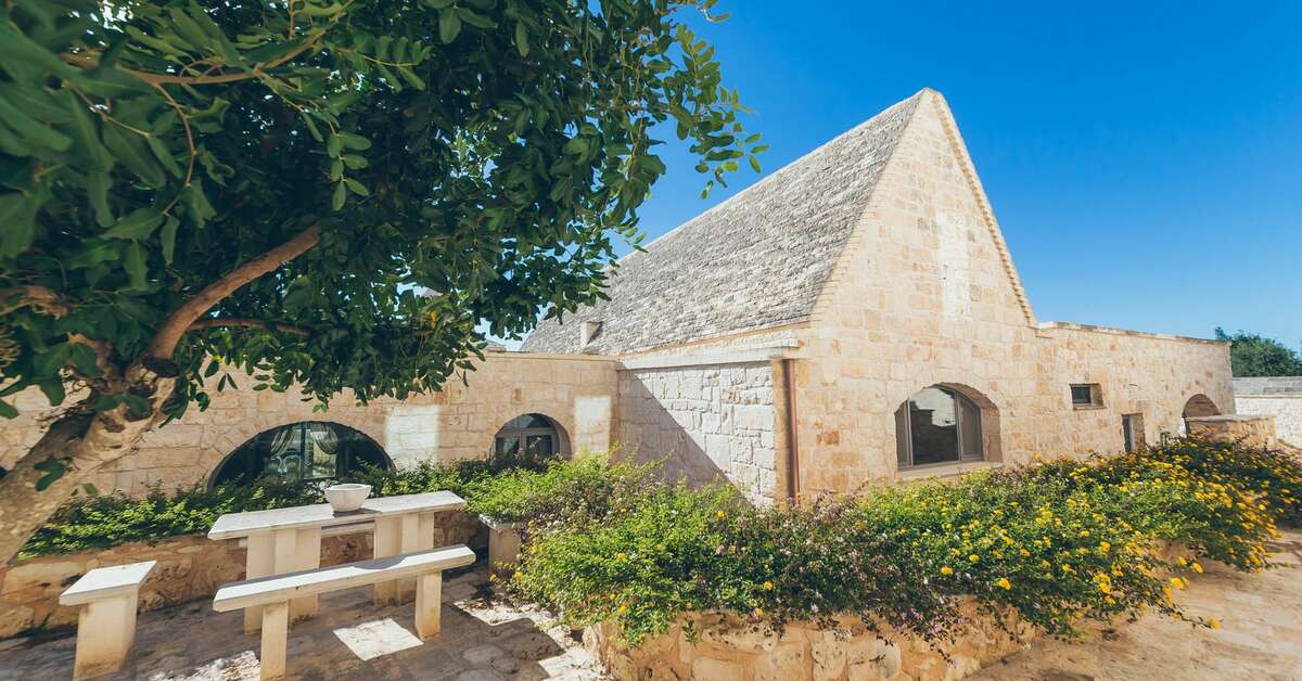 Een foto van de buitenkant van Masseria Grieco