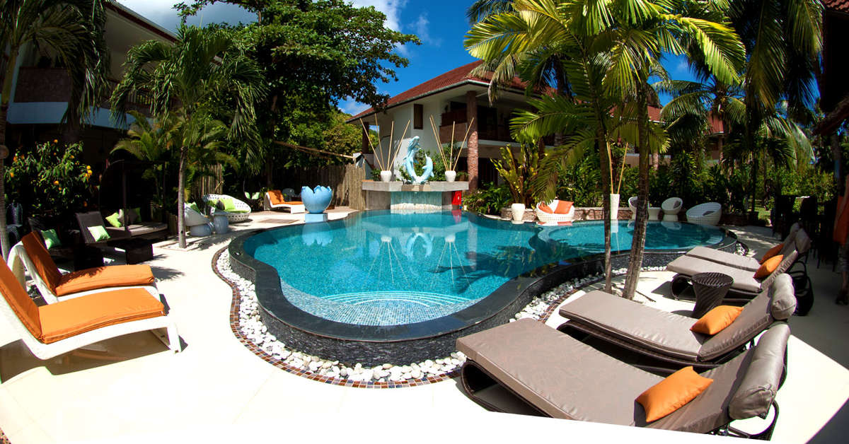 Ein Foto vom Pool im Le Duc de Praslin