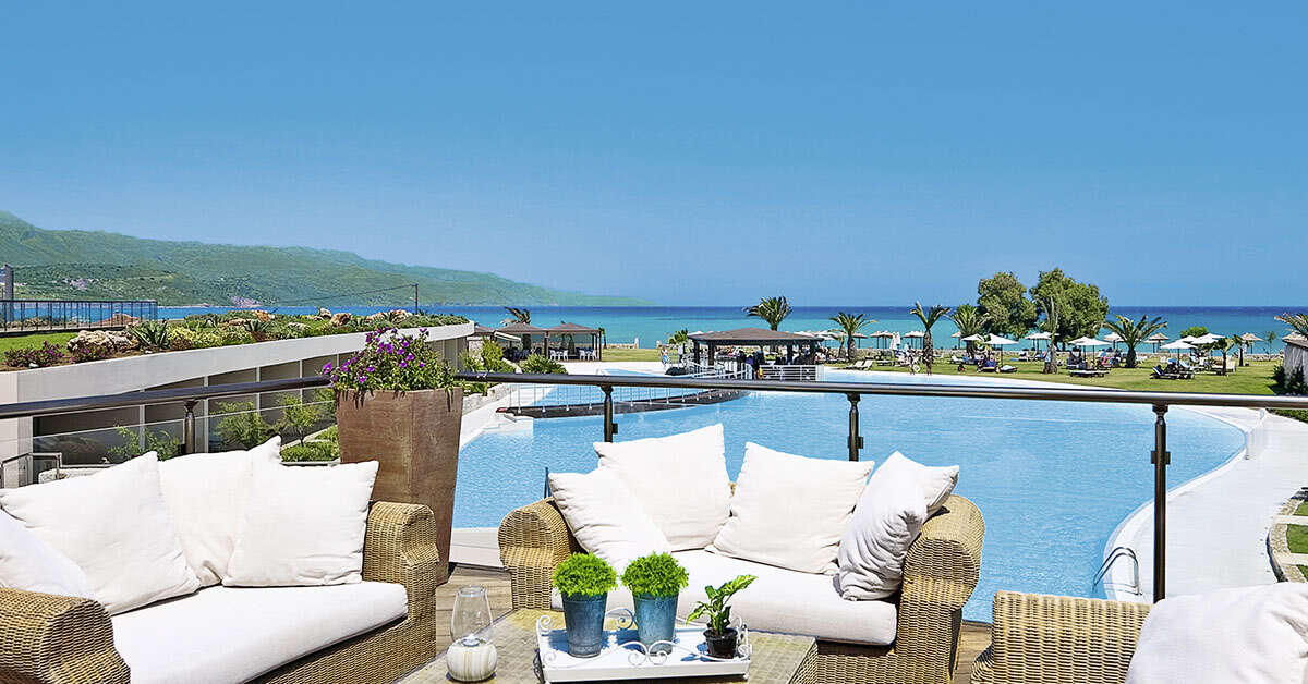Een foto van het zwembad bij Giannoulis Cavo Spada Luxury Sports & Leisure Resort & Spa