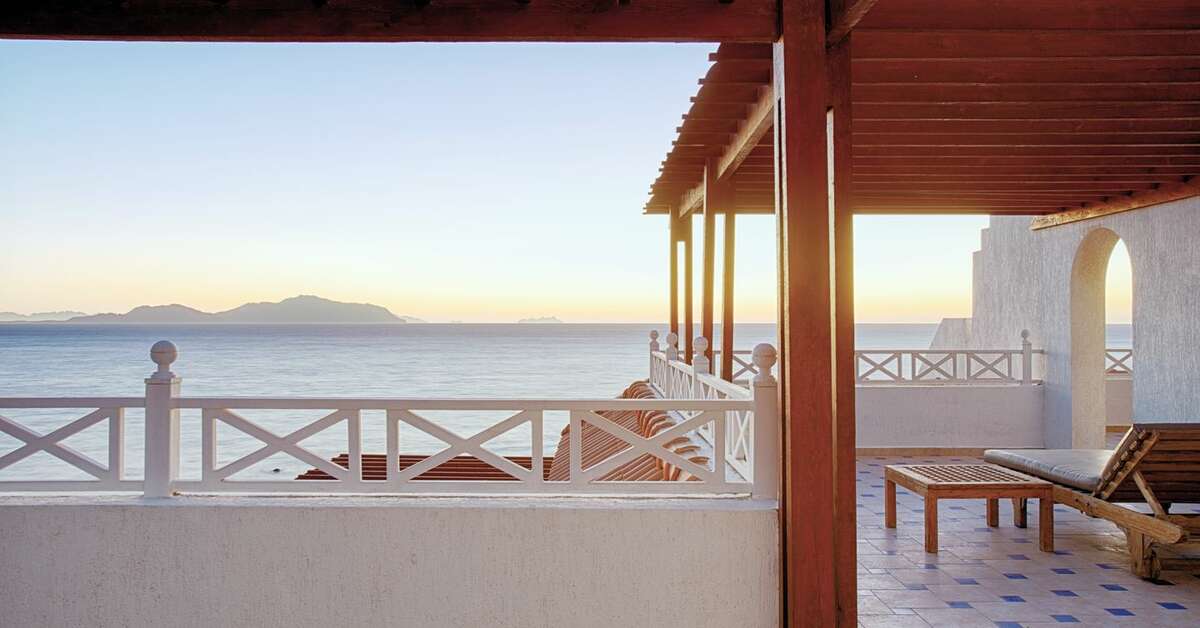 Ein Foto von der Terrasse im Sheraton Sharm Resort Villas & Spa