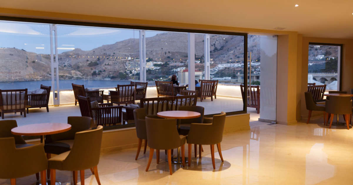 Een foto van het interieur van Lindos Village Resort & Spa