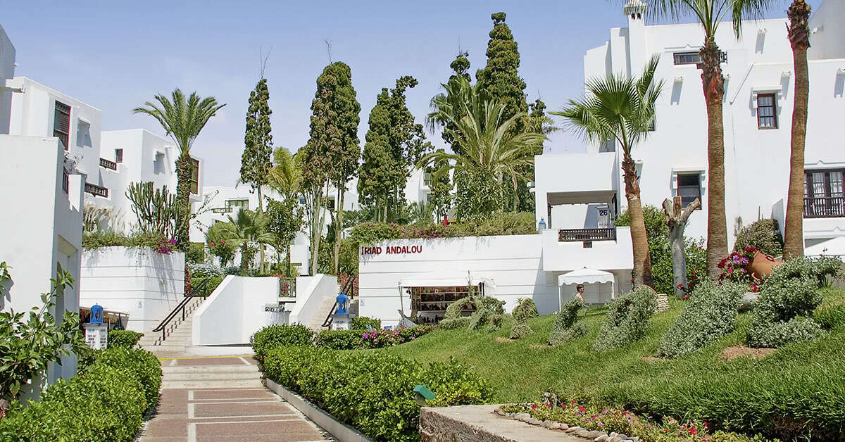 Een foto van het terras bij Caribbean Village Agador
