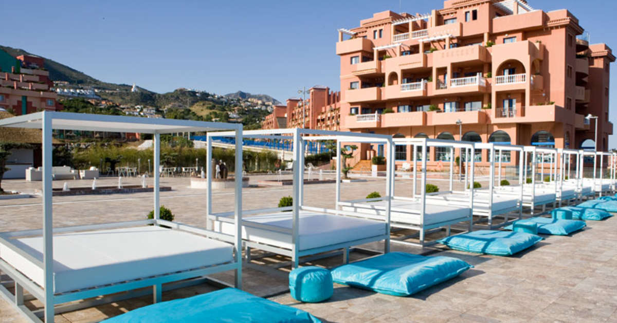Een foto van het terras bij Hydros Hotel & Spa
