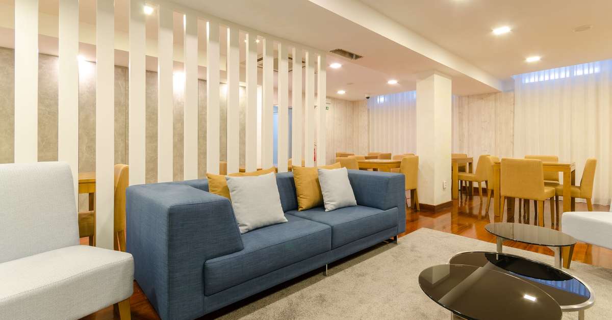 Een foto van het interieur van Hotel Lido