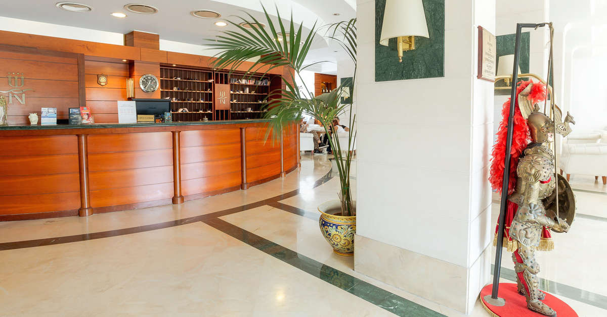 Een foto van het interieur van Hotel Nettuno